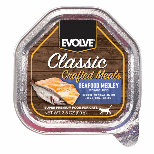 EVOLVE Classic Crafted Meals Seafood Medley, Wet Cat Food
