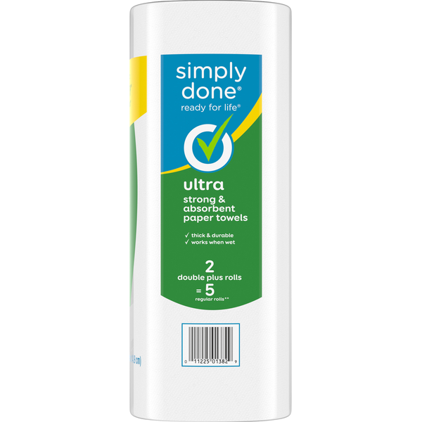 Simply Done 2-Ply Ultra Strong & Absorbent Double Plus Rolls Paper Towels
