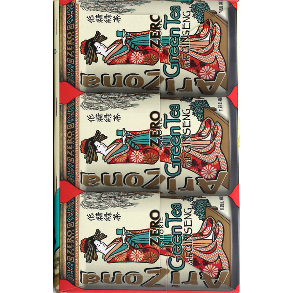 AriZona Green Tea, Zero Calorie, with Ginseng