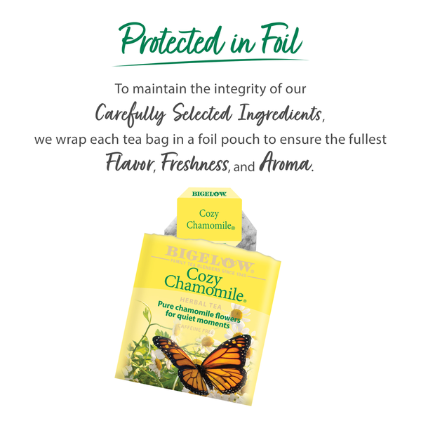 Bigelow Herbal Tea, Caffeine Free, Cozy Chamomile, Tea Bags
