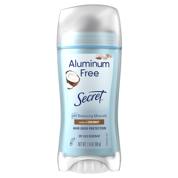Secret Aluminum Free Deodorant for Women, Coconut