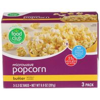 Food Club Butter Flavored Microwave Popcorn️