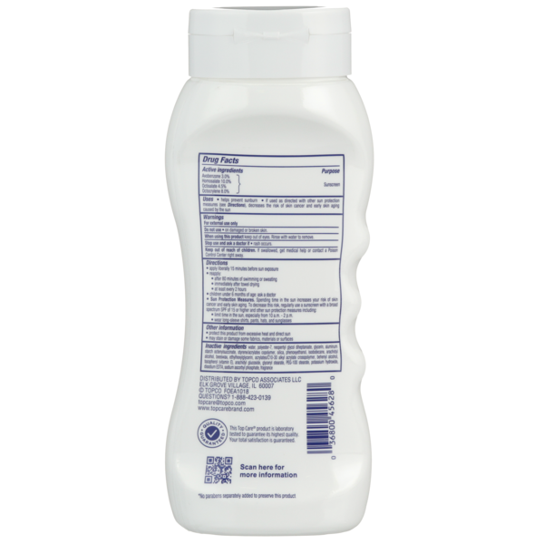 TopCare Ultra Protection Water Resistant Uva/Uvb Broad Spectrum Spf 50 Sunscreen Lotion