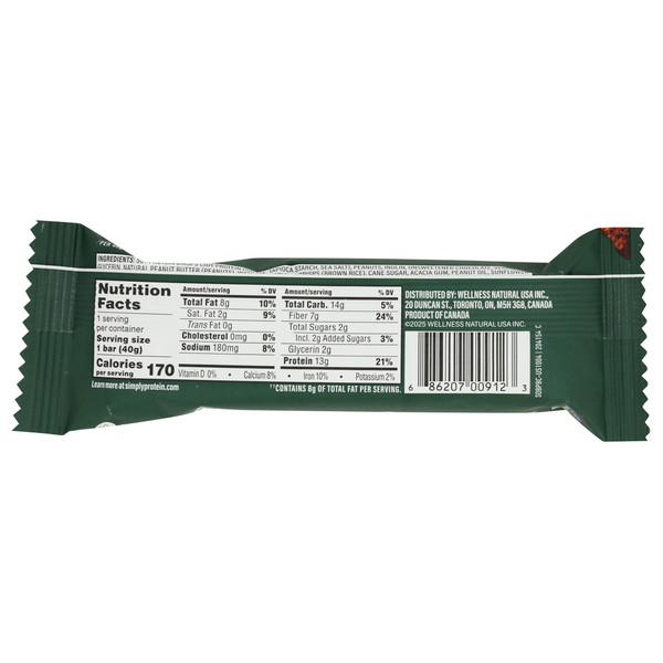 Simplyprotein Peanut Butter Chocolate Snack Bar (8Pk X Single Serve)