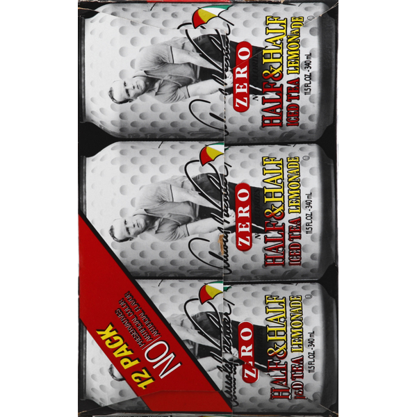 AriZona Iced Tea/Lemonade, Half & Half, Zero, 12 Pack