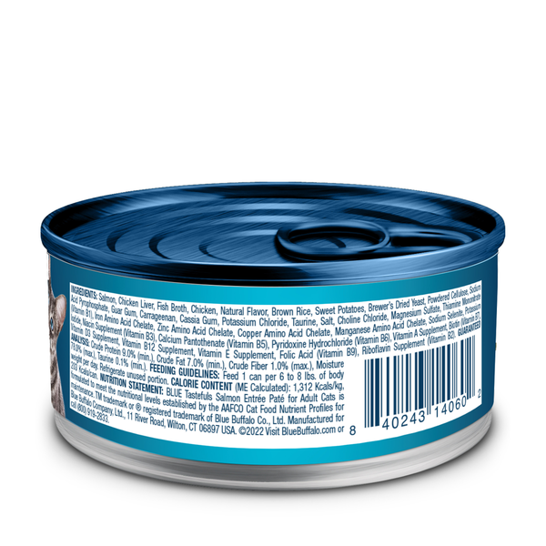 Blue Buffalo Tastefuls Natural Pate Wet Cat Food, Salmon Entrée