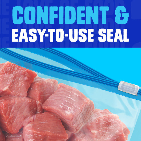 Ziploc Quart Freezer Slider Bags, Power Shield™ Technology for More Durability