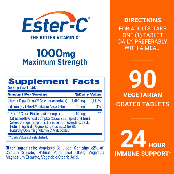 American Health Ester-C Immune Support Vitamin Supplement Coated