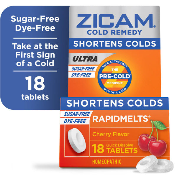 Zicam Zinc Cold Remedy Ultra Rapidmelts Quick-Dissolve Tablets Cherry Flavor Ct