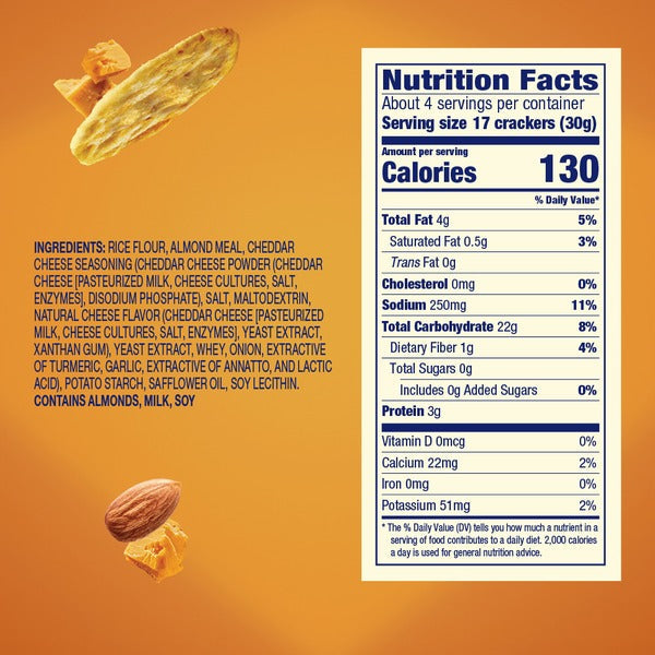 Blue Diamond Crackers, Cheddar Cheese