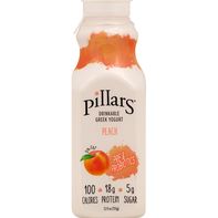 Pillars Yogurt, Greek, Drinkable, Peach️