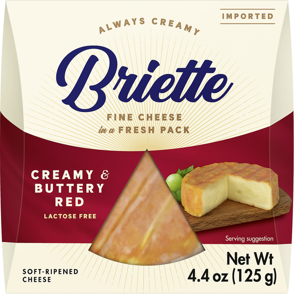 Briette Cheese, Creamy & Buttery Red, Soft-Ripened