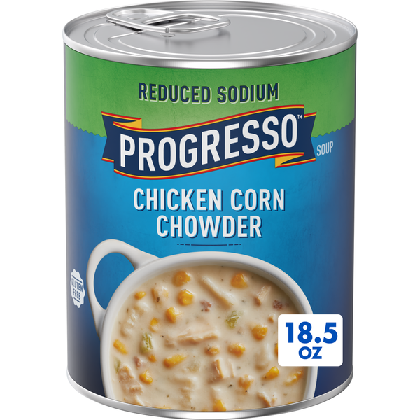 Progresso Chicken Corn Chowder, Reduced Sodium Canned Soup