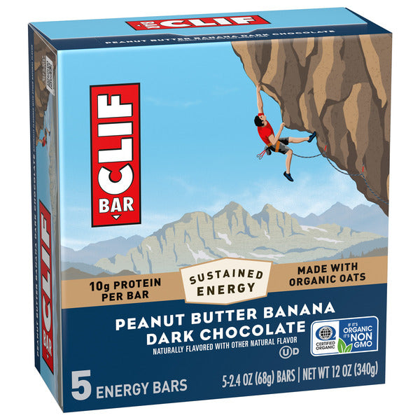 CLIF BAR Energy Protein Bars, Peanut Butter Banana With Dark Chocolate, Non-Gmo 12 oz