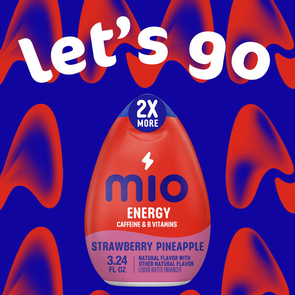 MiO Energy Strawberry Pineapple Smash Liquid Water Enhancer Drink Mix with 2x More
