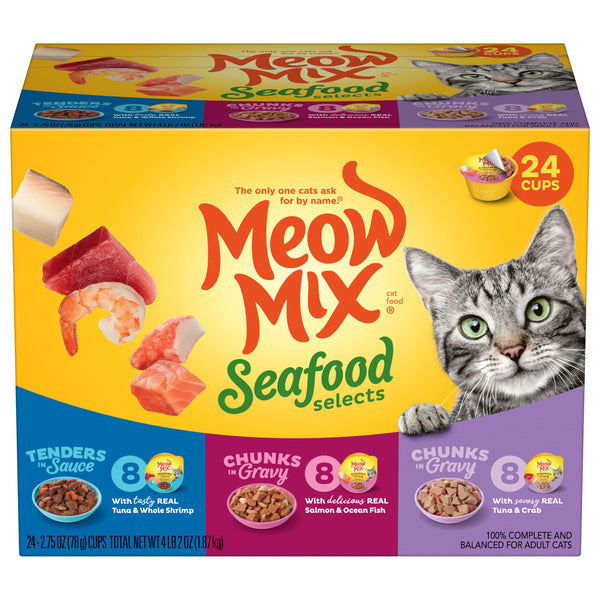 Meow Mix Seafood Selections Variety, Wet Cat Food