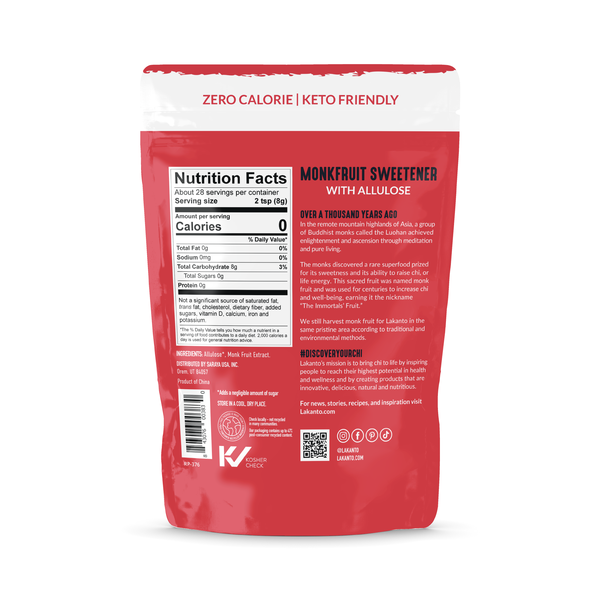 Lakanto Classic Monk Fruit Sweetener with Allulose, White Sugar