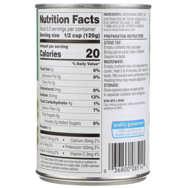 Food Club Cut Green Beans