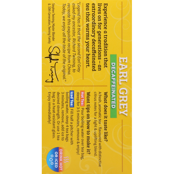 Twinings Earl Grey Black Decaffeinated Tea Bags