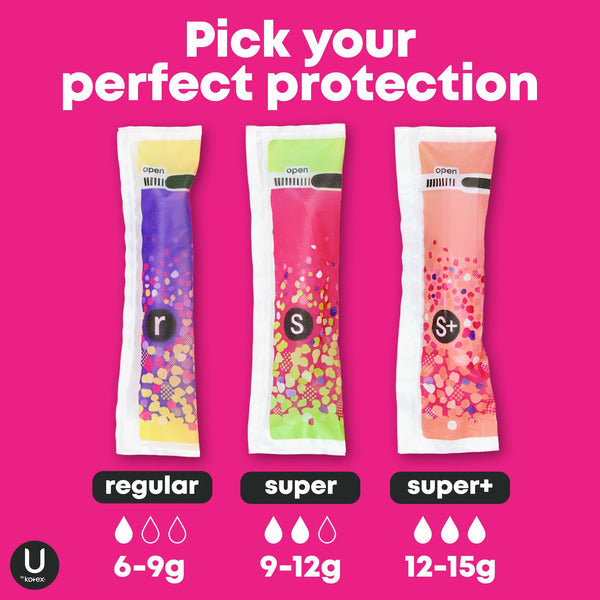 U by Kotex Click Compact Unscented Tampons, Regular