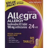 Allegra Allergy Relief, 180 mg, Tablets, Value Pac...
️
