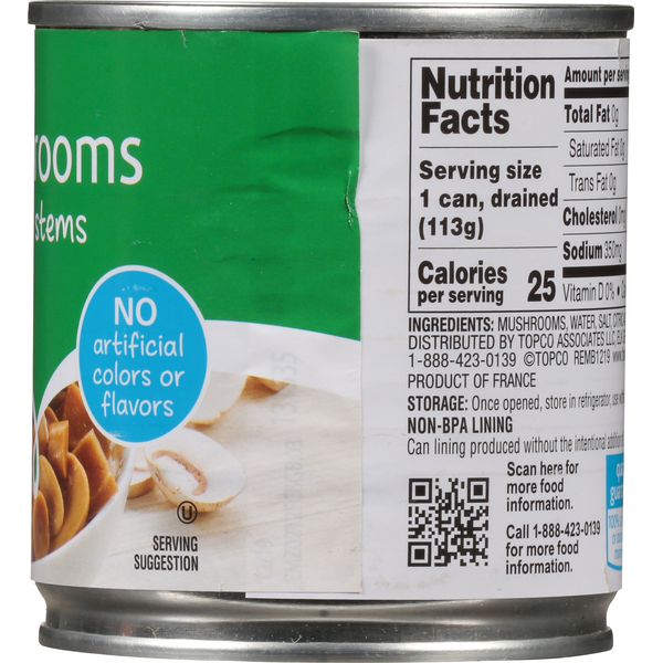 Food Club Mushrooms, Pieces & Stems