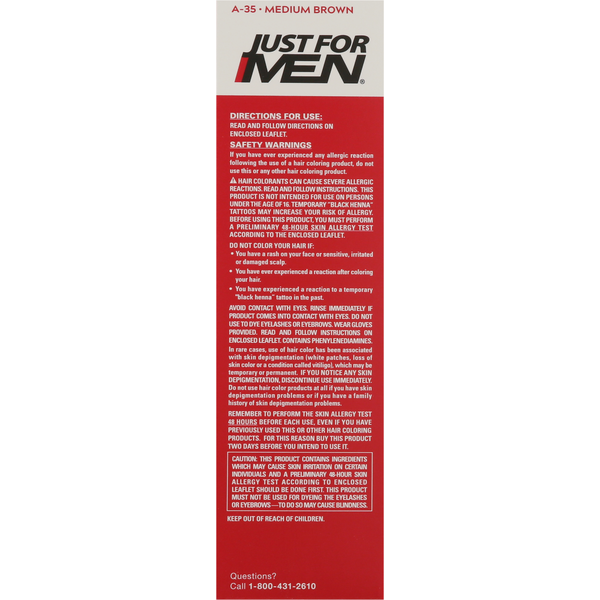 Just For Men Easy Comb-In Color, Medium Brown A-35