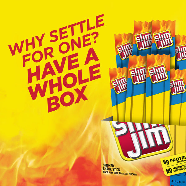 Slim Jim Smoked Meat Sticks, Mild Flavor