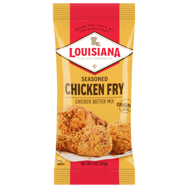 Louisiana Fish Fry Products Chicken Batter Mix, Chicken Fry, Seasoned DestGlow