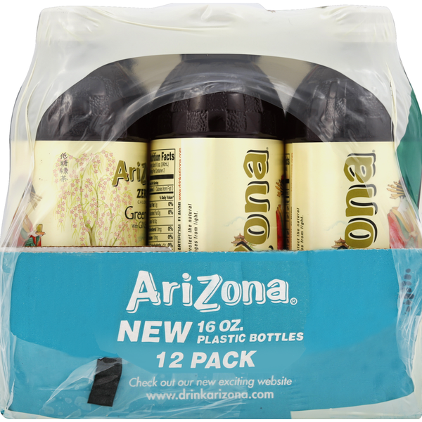 AriZona Zero Calorie Green Tea with Ginseng, Bottles