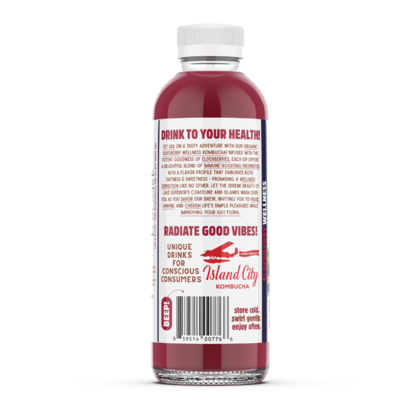 Island City Kombucha Organic Elderberry Wellness Kombucha
