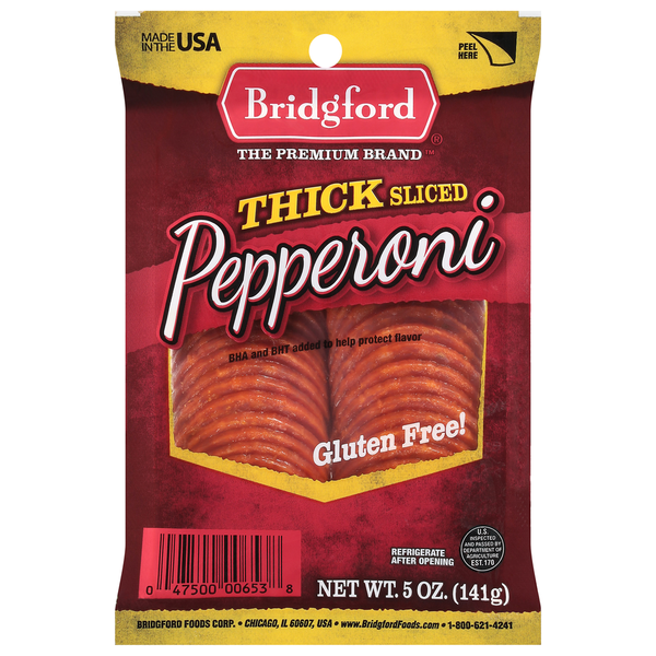 Bridgford Gluten Free! Thick Sliced Pepperoni
