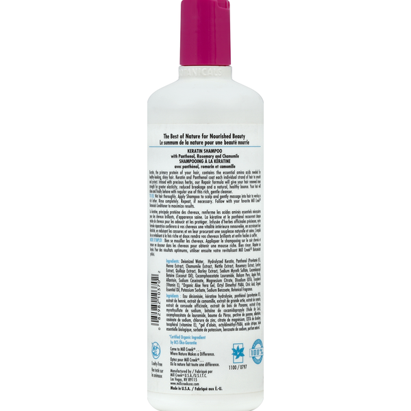 Mill Creek Shampoo, Keratin, Repair Formula