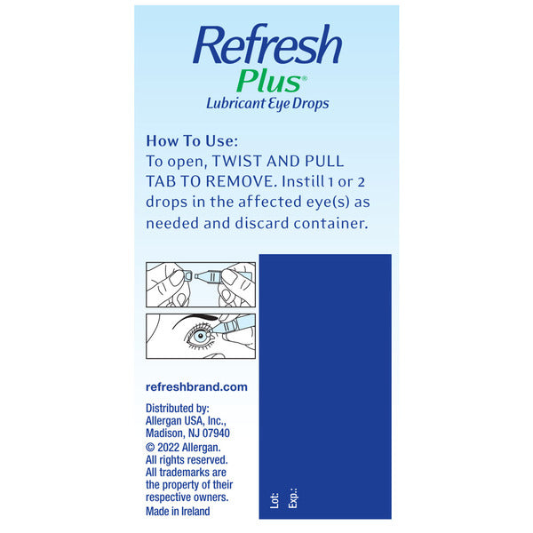 Refresh Plus Lubricant\nEye Drops Preservative-Free Artificial Tears