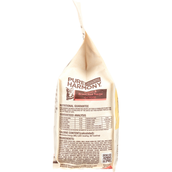 Pure Harmony Cat Food, Super Premium, Salmon & Brown Rice Recipe