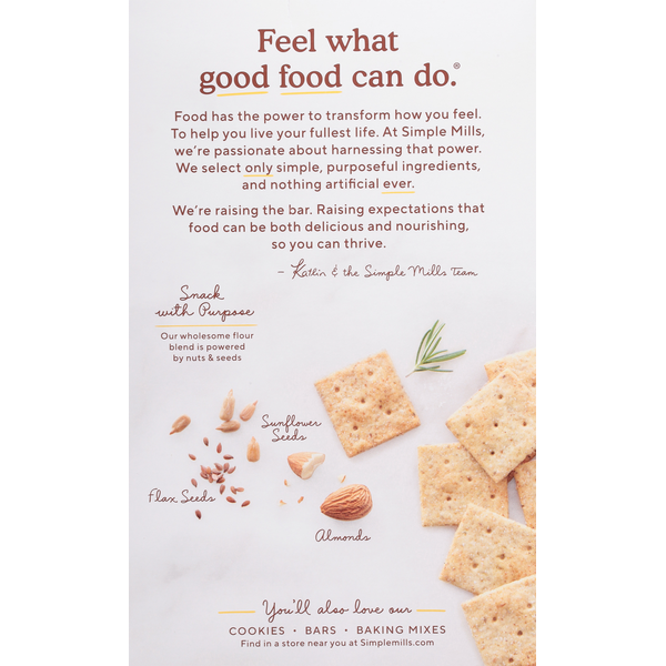 Simple Mills Almond Flour Crackers, Rosemary & Sea Salt, Family Size