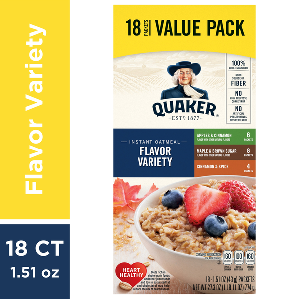 Quaker Instant Oatmeal, Flavor Variety - Pack