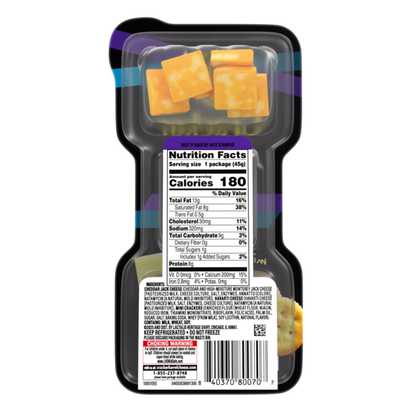 Cracker Barrel Bites Cheddar Jack, Havarti with Mini Crackers oz. Tray