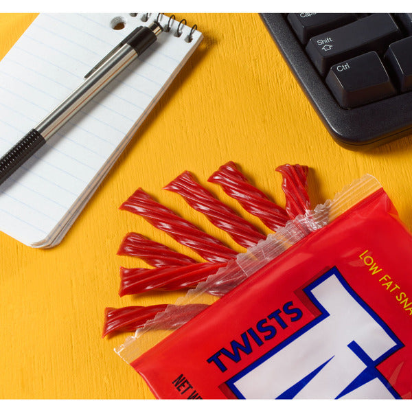 TWIZZLERS Twists Strawberry Flavored King Size Licorice Style, Chewy Candy Bag, 5 oz