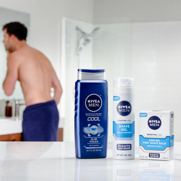 NIVEA Men Cool 3-in-1 Body Wash Menthol + Yuzu