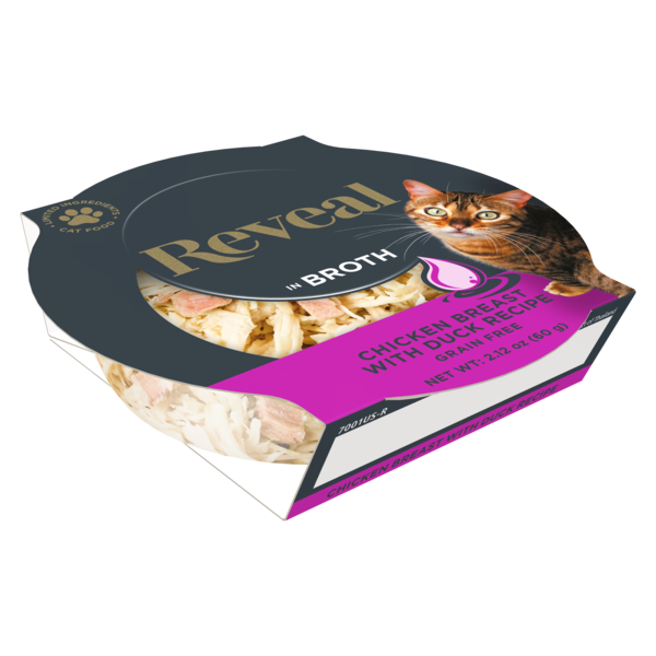 Reveal Natural Wet Cat Food, Chicken with Duck in Broth