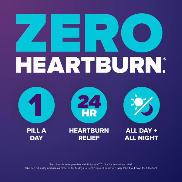 Prilosec OTC OTC Heartburn Relief, Omeprazole, Acid Reducer Tablets, Wildberry Flavor