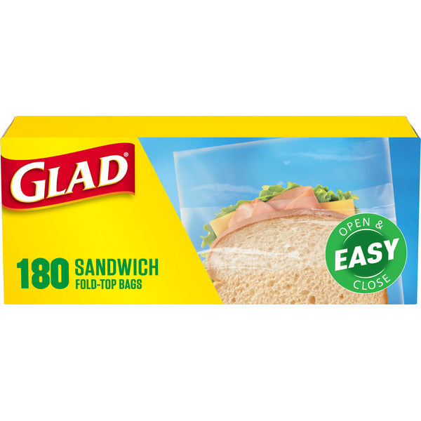 Glad Food Storage Bags, Sandwich Fold Top