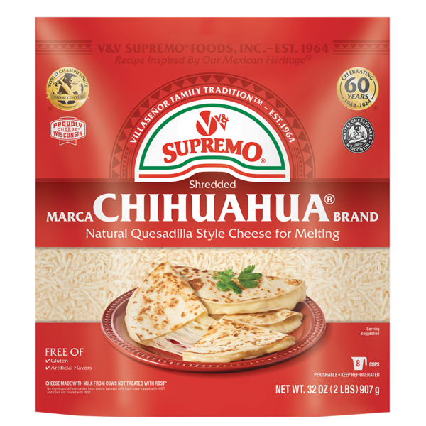 V&V Supremo Shredded Chihuahua Brand Quesadilla Cheese