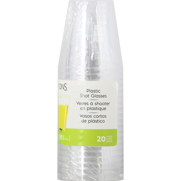 Sensations Shot Glasses, Plastic, 2 Fluid Ounce