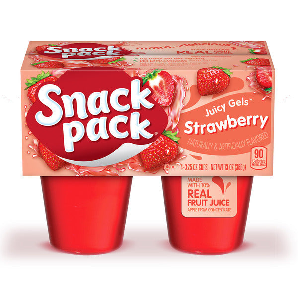 Snack Pack Strawberry Flavored Juicy Gels