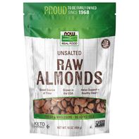 NOW Real Food Almonds, Raw, Unsalted️