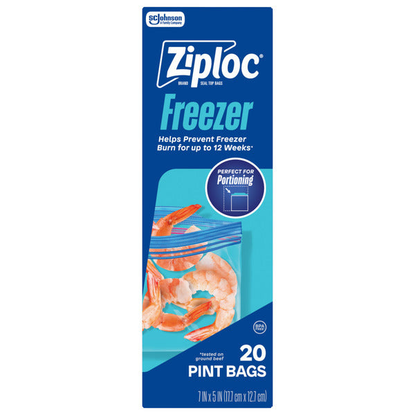 Ziploc Freezer Bags with Grip &