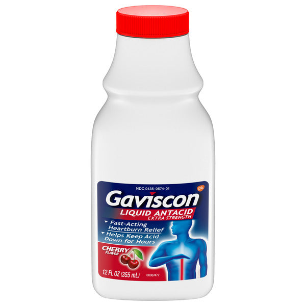 Gaviscon Extra Strength Cherry Liquid Antacid