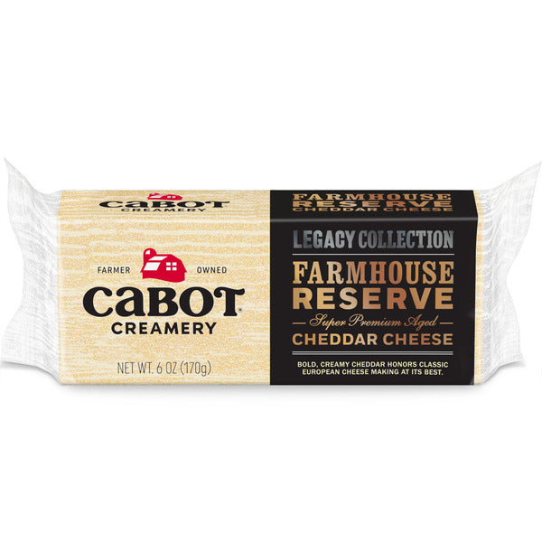 Cabot Legacy Collection Farmhouse Reserve White Cheddar Cheese Block, 6 oz